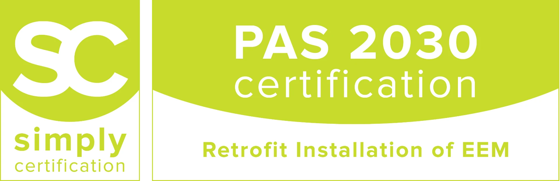 PAS 2030 Certification, Retrofit Installation of EEM accreditation logo